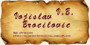 Vojislav Broćilović vizit kartica